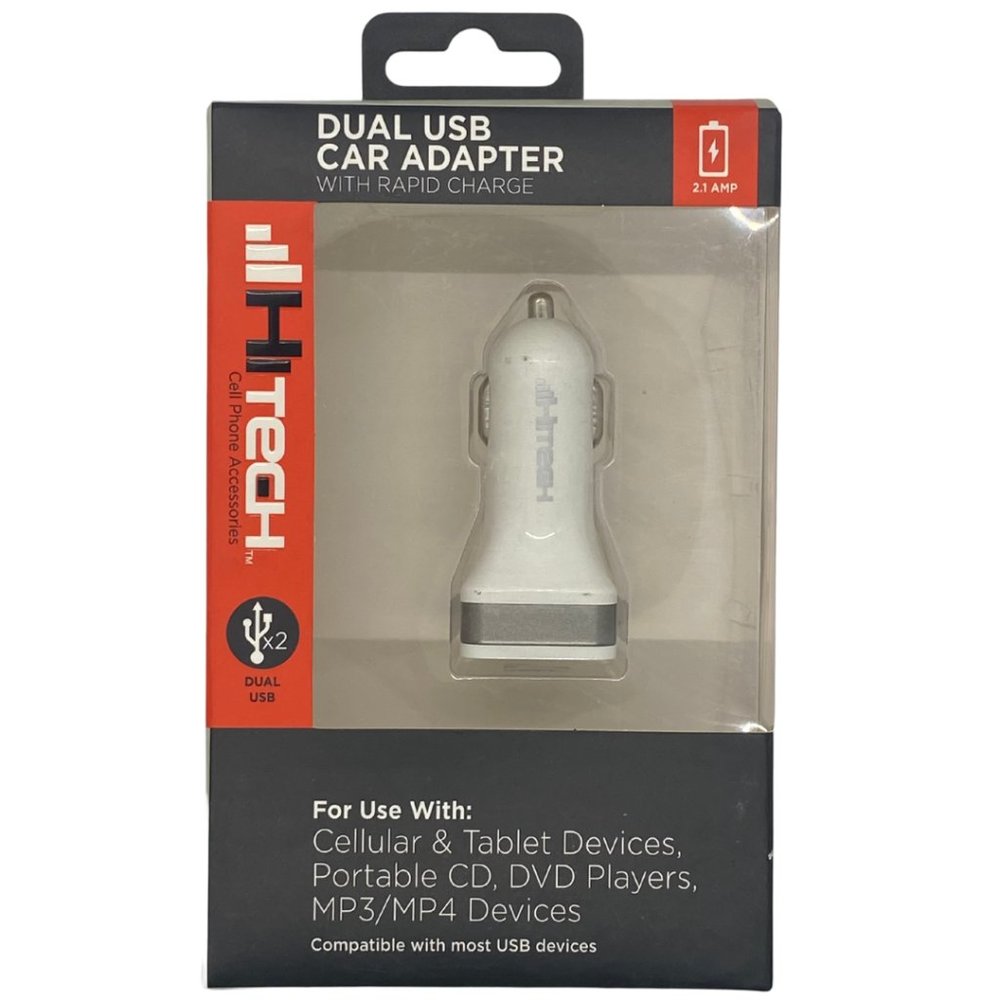 Dual USB Car Adapter with Rapid Charge